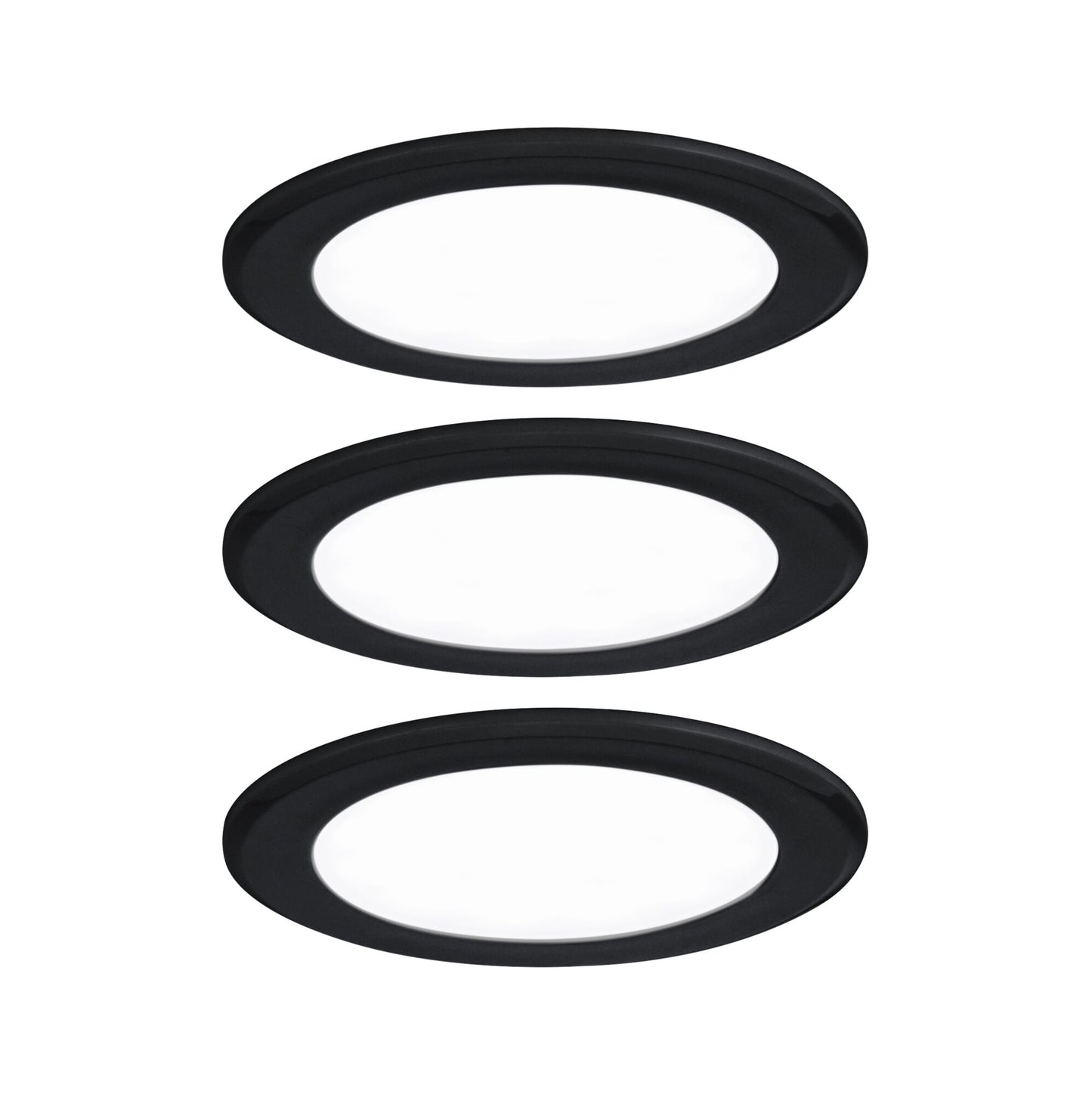 Paulmann LED Möbeleinbauleuchten  3er-Set rund 65mm 3x2,5W 3x180lm 230/12V  4000K Schwarz matt