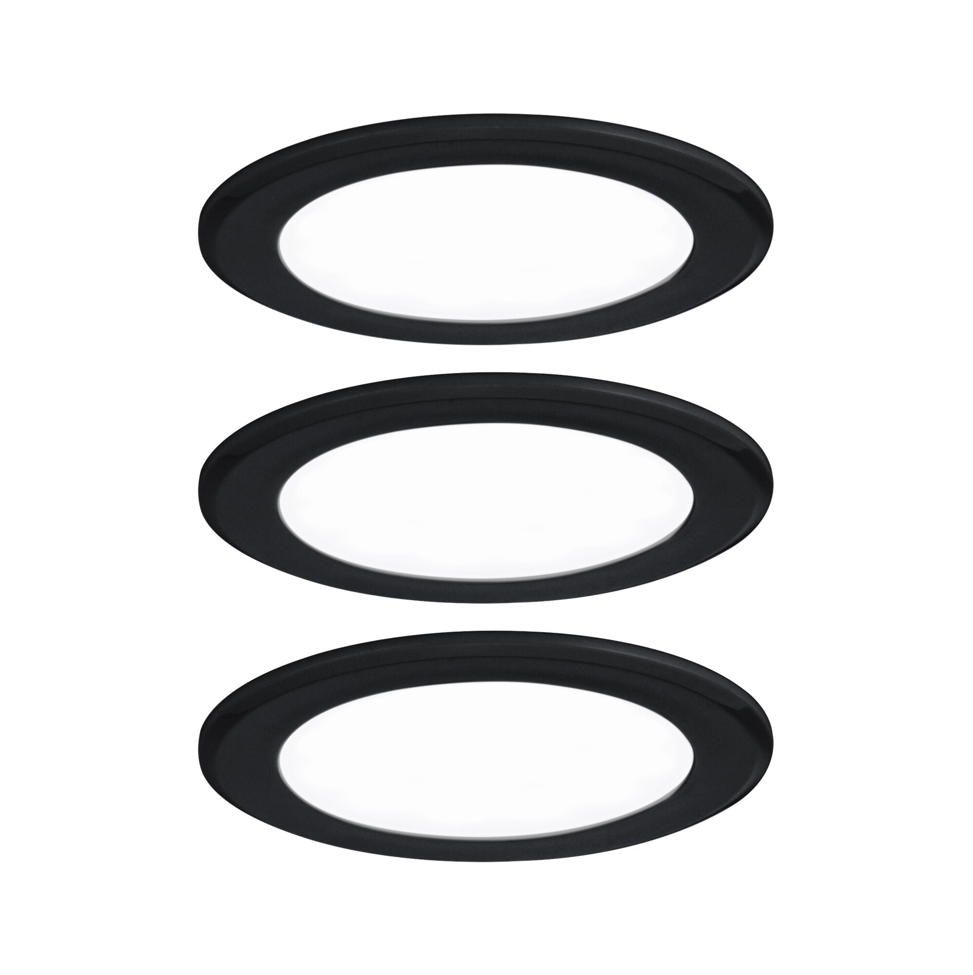 Paulmann LED Möbeleinbauleuchten  3er-Set rund 65mm 3x2,5W 3x180lm 230/12V  4000K Schwarz matt