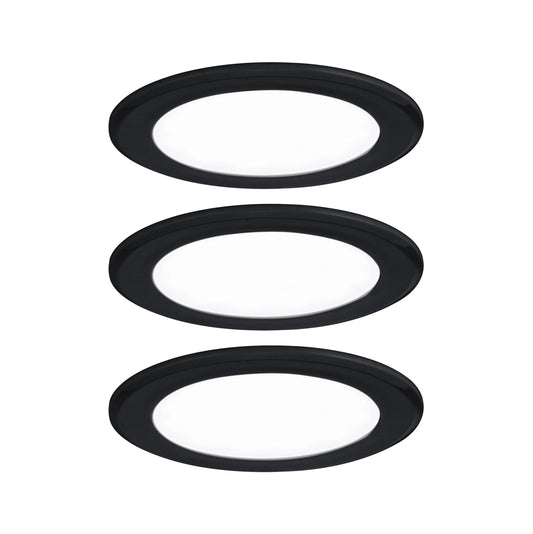 Paulmann LED Möbeleinbauleuchten  3er-Set rund 65mm 3x2,5W 3x180lm 230/12V  4000K Schwarz matt