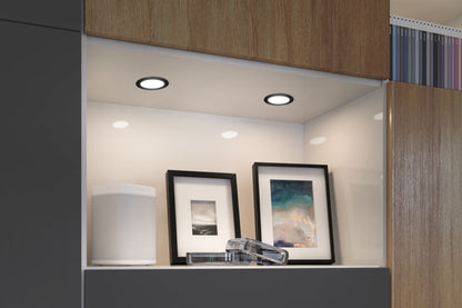 Paulmann LED Möbeleinbauleuchten  3er-Set rund 65mm 3x2,5W 3x180lm 230/12V  4000K Schwarz matt