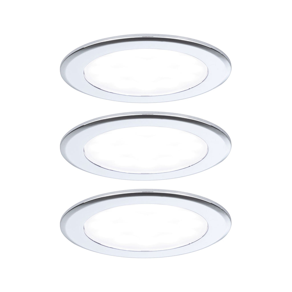 Paulmann LED Möbeleinbauleuchten  3er-Set rund 65mm 3x2,5W 3x180lm 230/12V  4000K Chrom