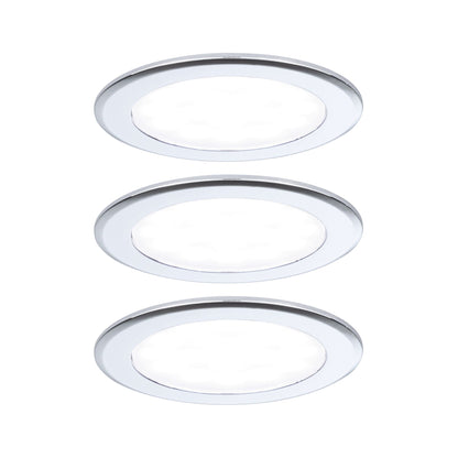 Paulmann LED Möbeleinbauleuchten  3er-Set rund 65mm 3x2,5W 3x180lm 230/12V  4000K Chrom