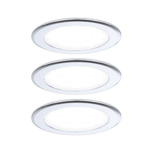 Paulmann LED Möbeleinbauleuchten  3er-Set rund 65mm 3x2,5W 3x180lm 230/12V  4000K Chrom