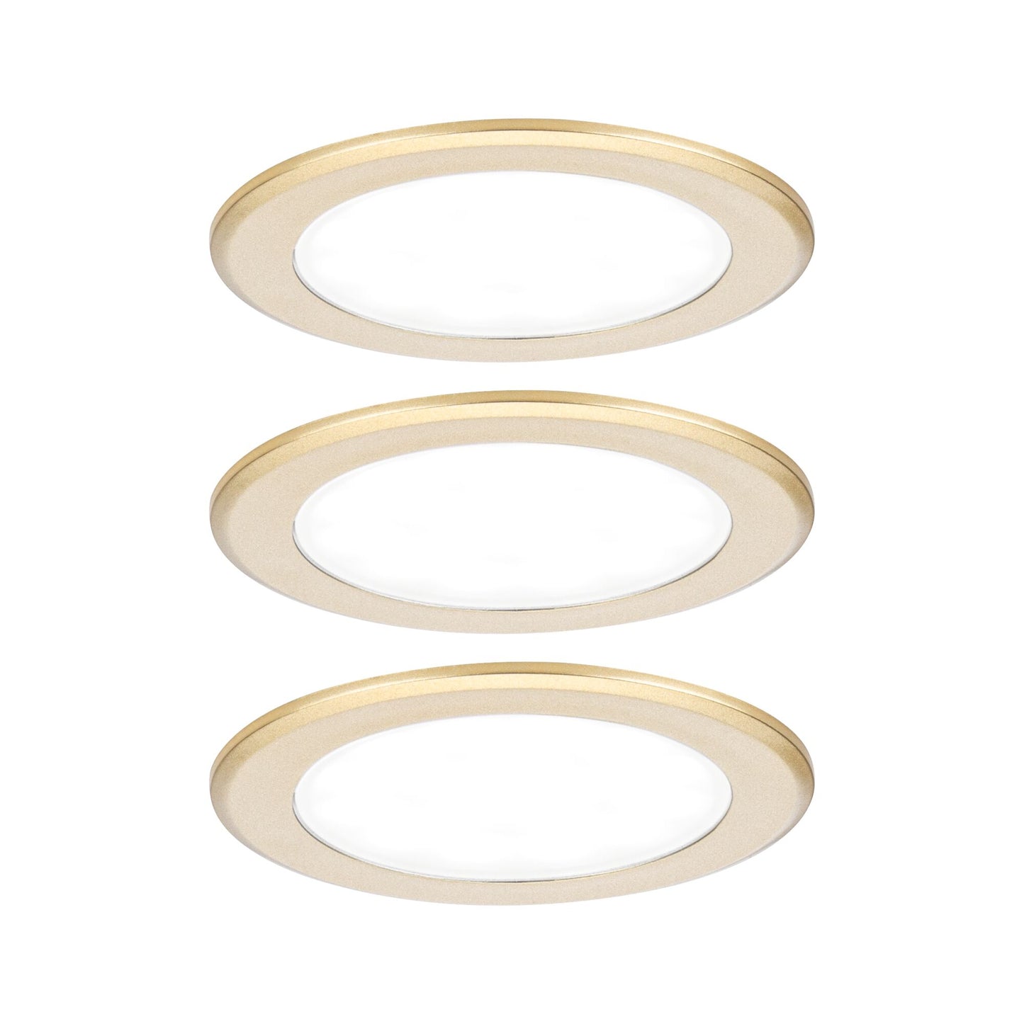 Paulmann LED Möbeleinbauleuchten  3er-Set rund 65mm 3x2,5W 3x180lm 230/12V  4000K Gold matt