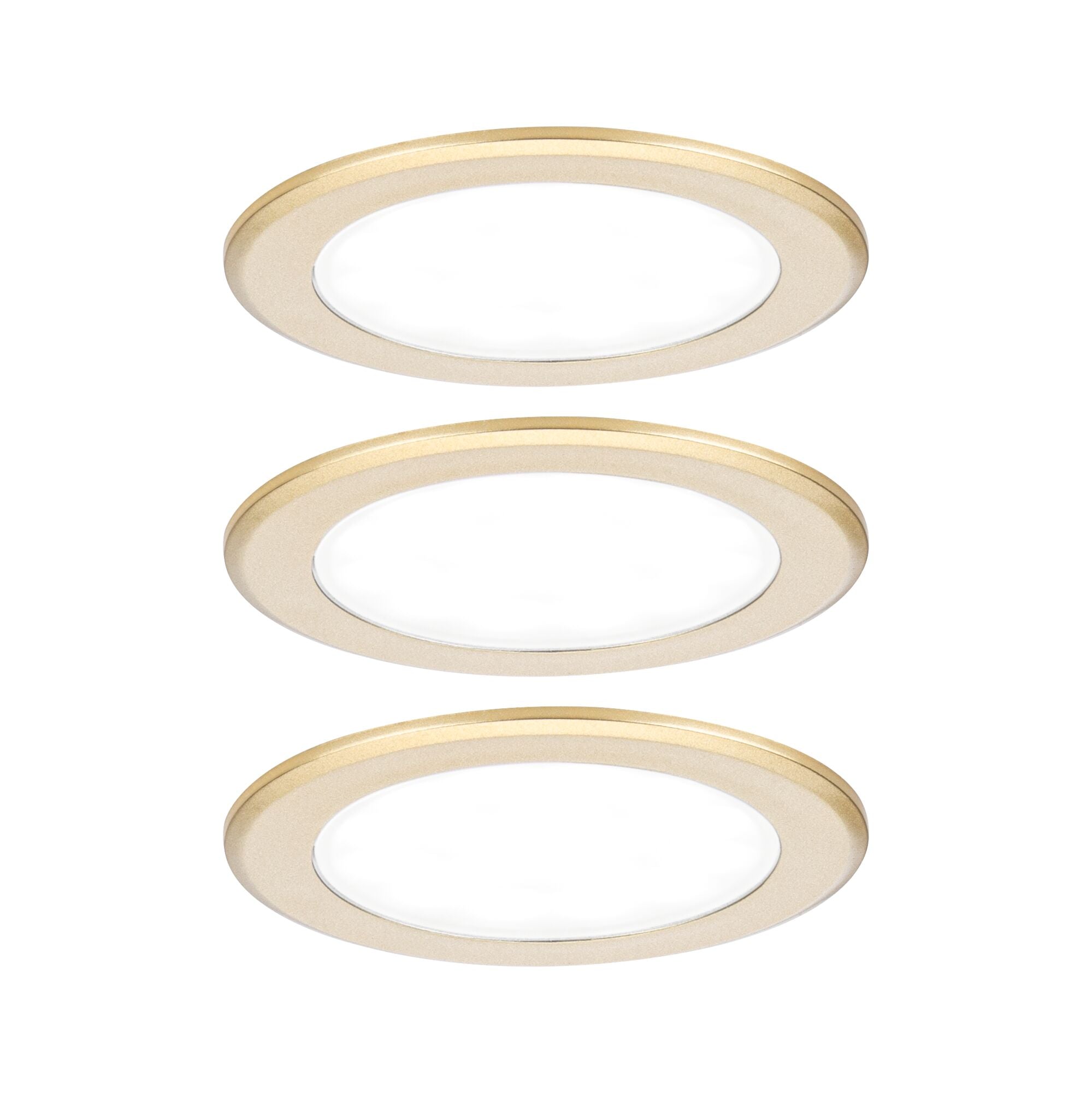 Paulmann LED Möbeleinbauleuchten  3er-Set rund 65mm 3x2,5W 3x180lm 230/12V  4000K Gold matt