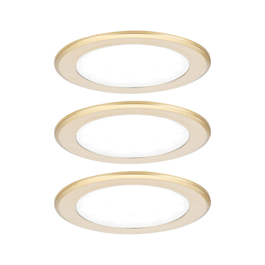 Paulmann LED Möbeleinbauleuchten  3er-Set rund 65mm 3x2,5W 3x180lm 230/12V  4000K Gold matt