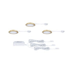 Paulmann LED Möbeleinbauleuchten  3er-Set rund 65mm 3x2,5W 3x180lm 230/12V  4000K Gold matt