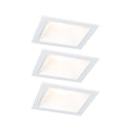 Paulmann LED Einbauleuchte Cole 3er-Set 3-Step-Dim Coin IP44 eckig 88x88mm  Coin 3x6W 3x470lm 230V dimmbar 2700K Weiß