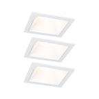Paulmann LED Einbauleuchte Cole 3er-Set 3-Step-Dim Coin IP44 eckig 88x88mm  Coin 3x6W 3x470lm 230V dimmbar 2700K Weiß