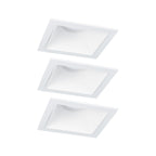 Paulmann LED Einbauleuchte Cole 3er-Set 3-Step-Dim Coin IP44 eckig 88x88mm  Coin 3x6W 3x470lm 230V dimmbar 2700K Weiß