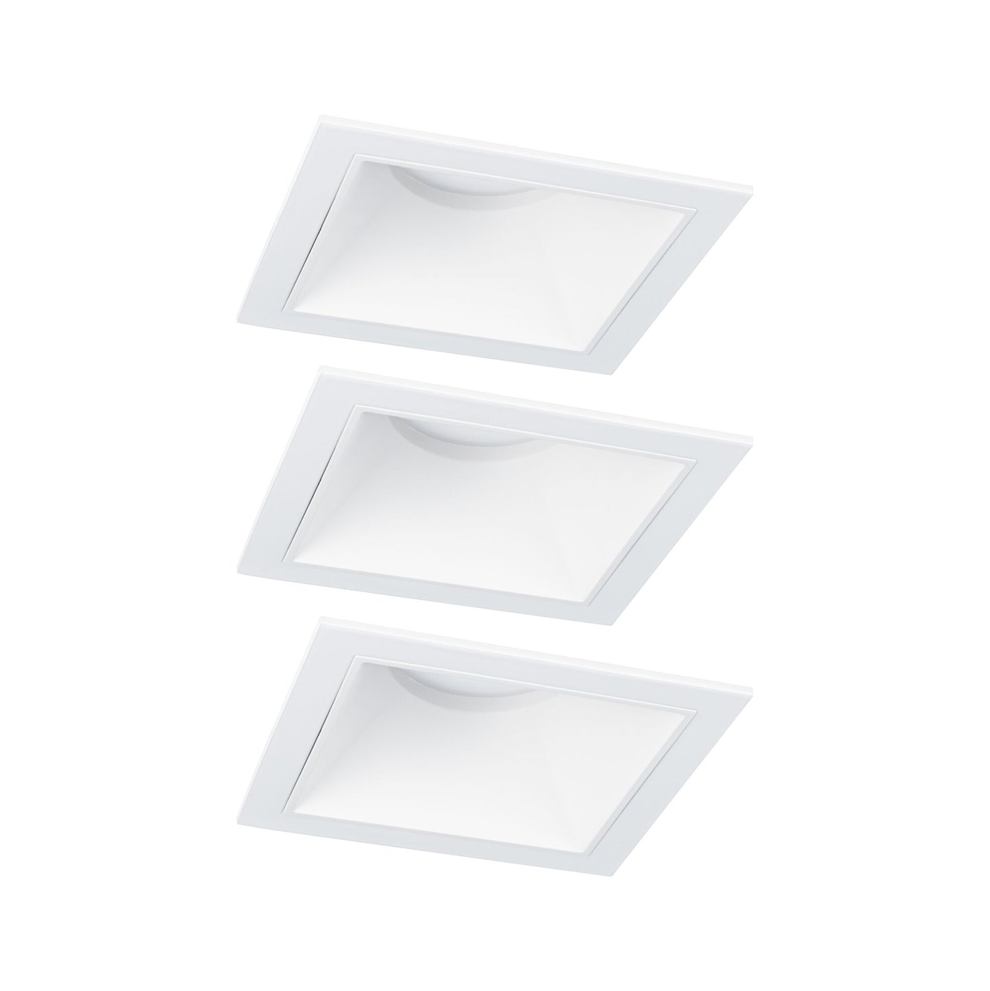 Paulmann LED Einbauleuchte Cole 3er-Set 3-Step-Dim Coin IP44 eckig 88x88mm  Coin 3x6W 3x470lm 230V dimmbar 2700K Weiß