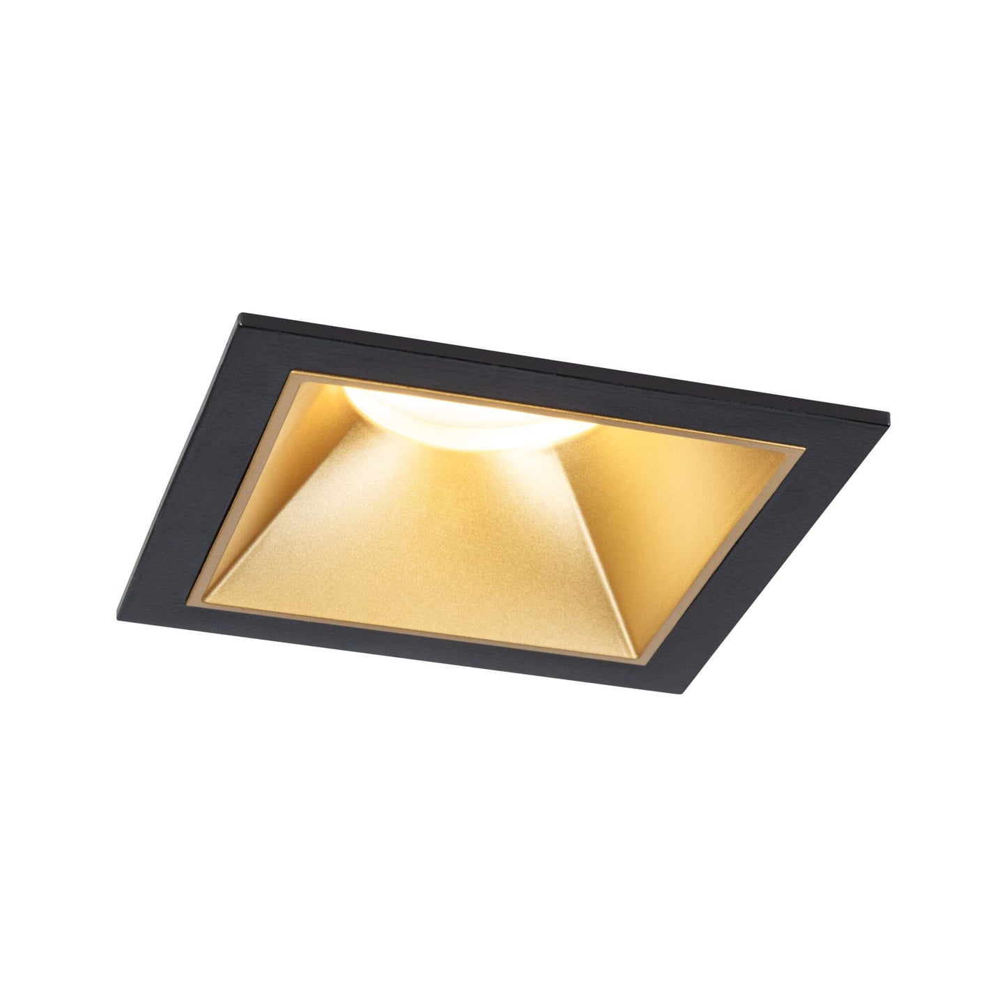 Paulmann LED Einbauleuchte Cole 3er-Set 3-Step-Dim Coin IP44 eckig 88x88mm  Coin 3x6W 3x470lm 230V dimmbar 2700K Schwarz#Gold matt