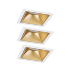 Paulmann LED Einbauleuchte Cole 3er-Set 3-Step-Dim Coin IP44 eckig 88x88mm  Coin 3x6W 3x470lm 230V dimmbar 2700K Weiß#Gold matt