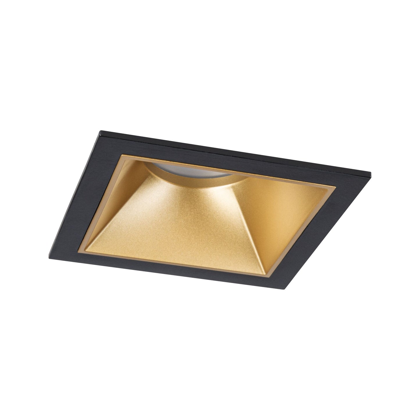 Paulmann LED Einbauleuchte Cole Einzelleuchte 3-Step-Dim Coin IP44 eckig 88x88mm  Coin 6W 470lm 230V dimmbar 2700K Schwarz#Gold matt