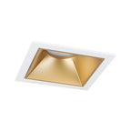 Paulmann LED Einbauleuchte Cole Einzelleuchte 3-Step-Dim Coin IP44 eckig 88x88mm  Coin 6W 470lm 230V dimmbar 2700K Weiß#Gold matt