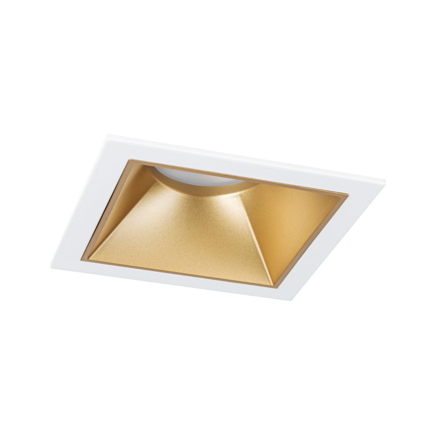 Paulmann LED Einbauleuchte Cole Einzelleuchte 3-Step-Dim Coin IP44 eckig 88x88mm  Coin 6W 470lm 230V dimmbar 2700K Weiß#Gold matt
