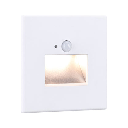 Paulmann LED Wandeinbauleuchte Edge eckig 80x42mm  1,2W 25lm 230V  2700K Weiß matt