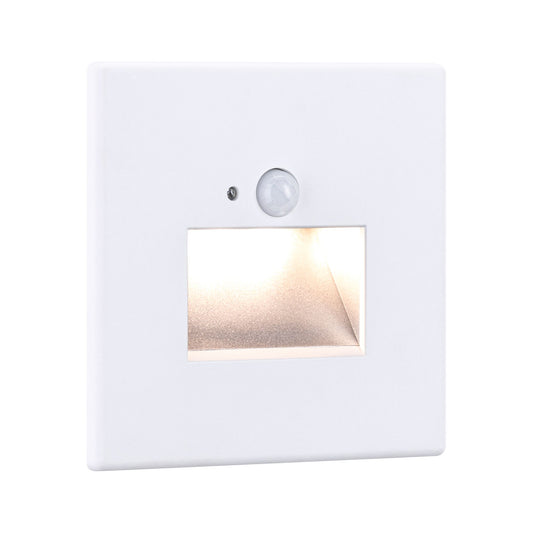 Paulmann LED Wandeinbauleuchte Edge eckig 80x42mm  1,2W 25lm 230V  2700K Weiß matt