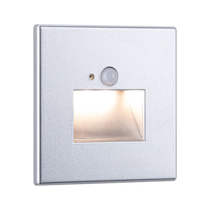 Paulmann LED Wandeinbauleuchte Edge eckig 80x42mm  1,2W 25lm 230V  2700K Chrom matt