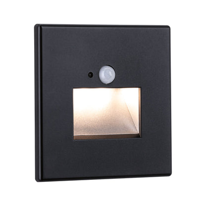 Paulmann LED Wandeinbauleuchte Edge eckig 80x42mm  1,2W 25lm 230V  2700K Schwarz matt