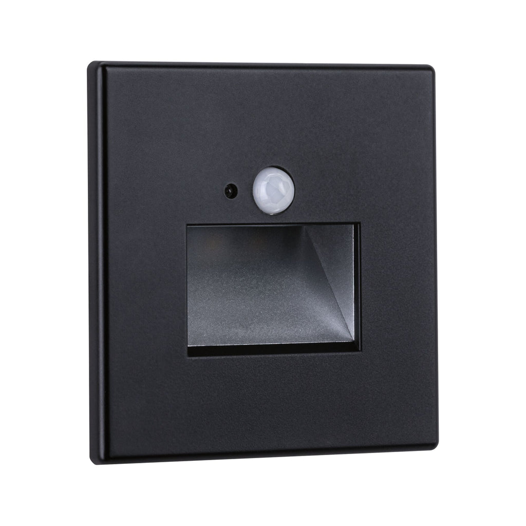 Paulmann LED Wandeinbauleuchte Edge eckig 80x42mm  1,2W 25lm 230V  2700K Schwarz matt