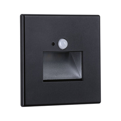 Paulmann LED Wandeinbauleuchte Edge eckig 80x42mm  1,2W 25lm 230V  2700K Schwarz matt