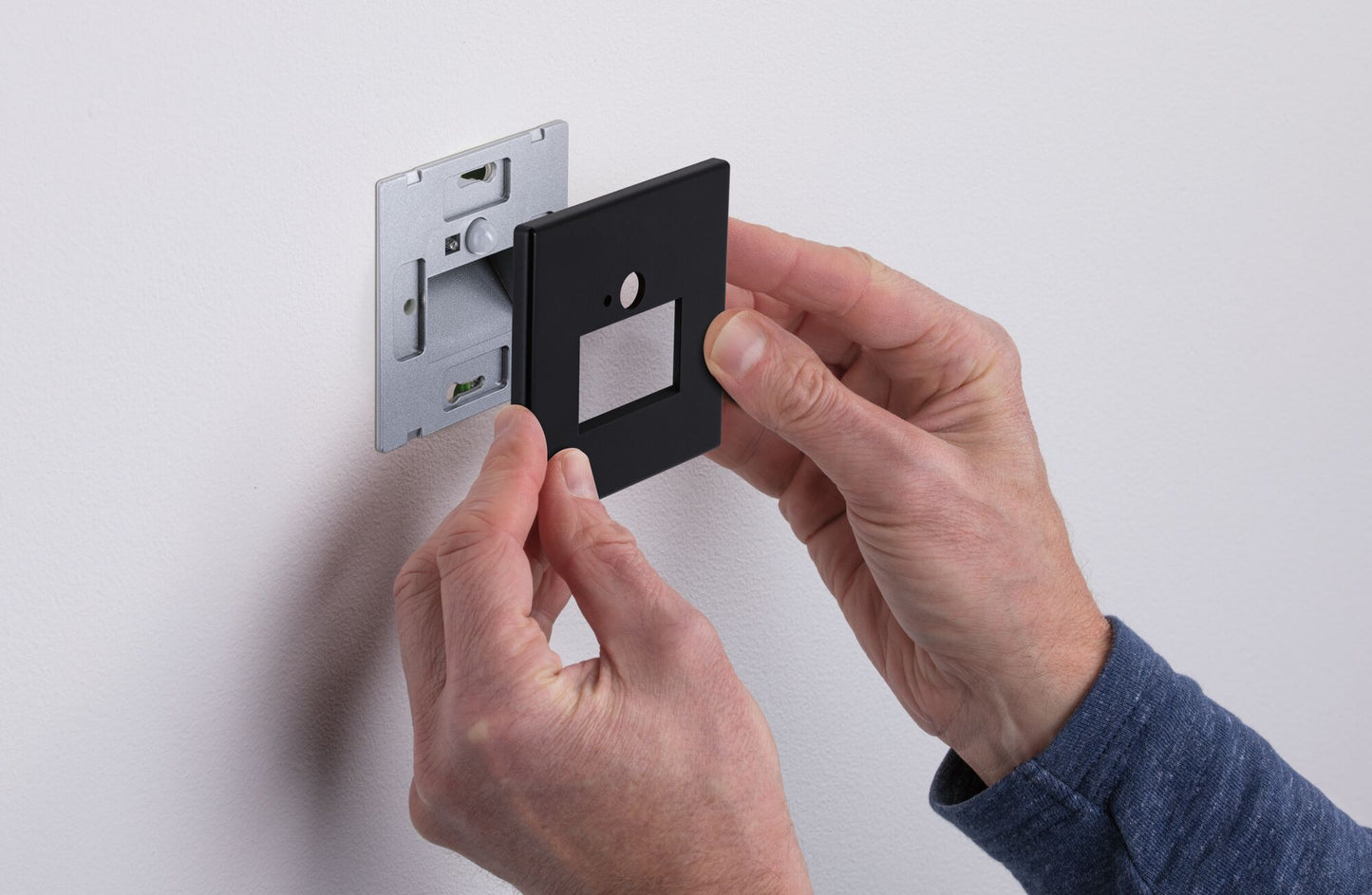 Paulmann LED Wandeinbauleuchte Edge eckig 80x42mm  1,2W 25lm 230V  2700K Schwarz matt
