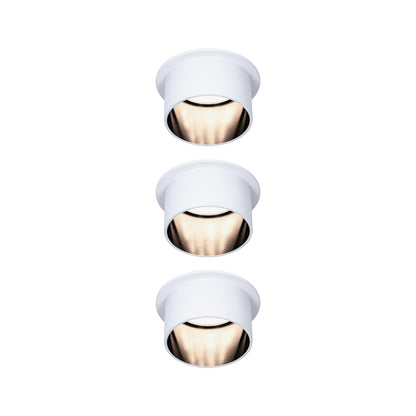 Paulmann Einbauleuchte LED Gil 6W Weiß matt#Schwarz matt IP44 2.700K 3-Stufen-dimmbar