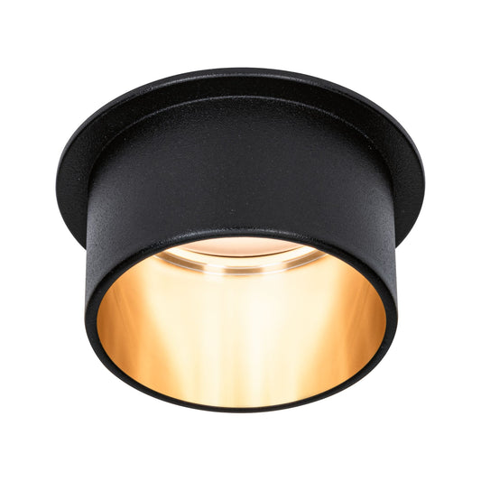Paulmann Einbauleuchte LED Gil 6W Schwarz matt#Gold IP44 2.700K 3-Stufen-dimmbar