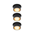 Paulmann Einbauleuchte LED Gil 6W Schwarz matt#Gold IP44 2.700K 3-Stufen-dimmbar