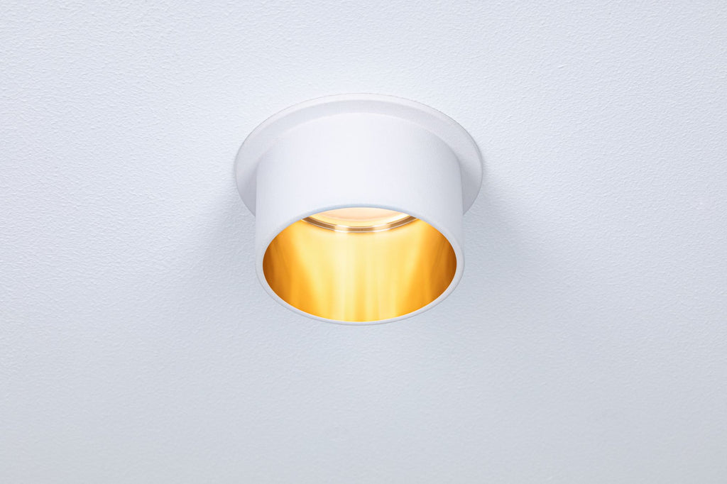 Paulmann Einbauleuchte LED Gil 6W Weiß matt#Gold IP44 2.700K 3-Stufen-dimmbar