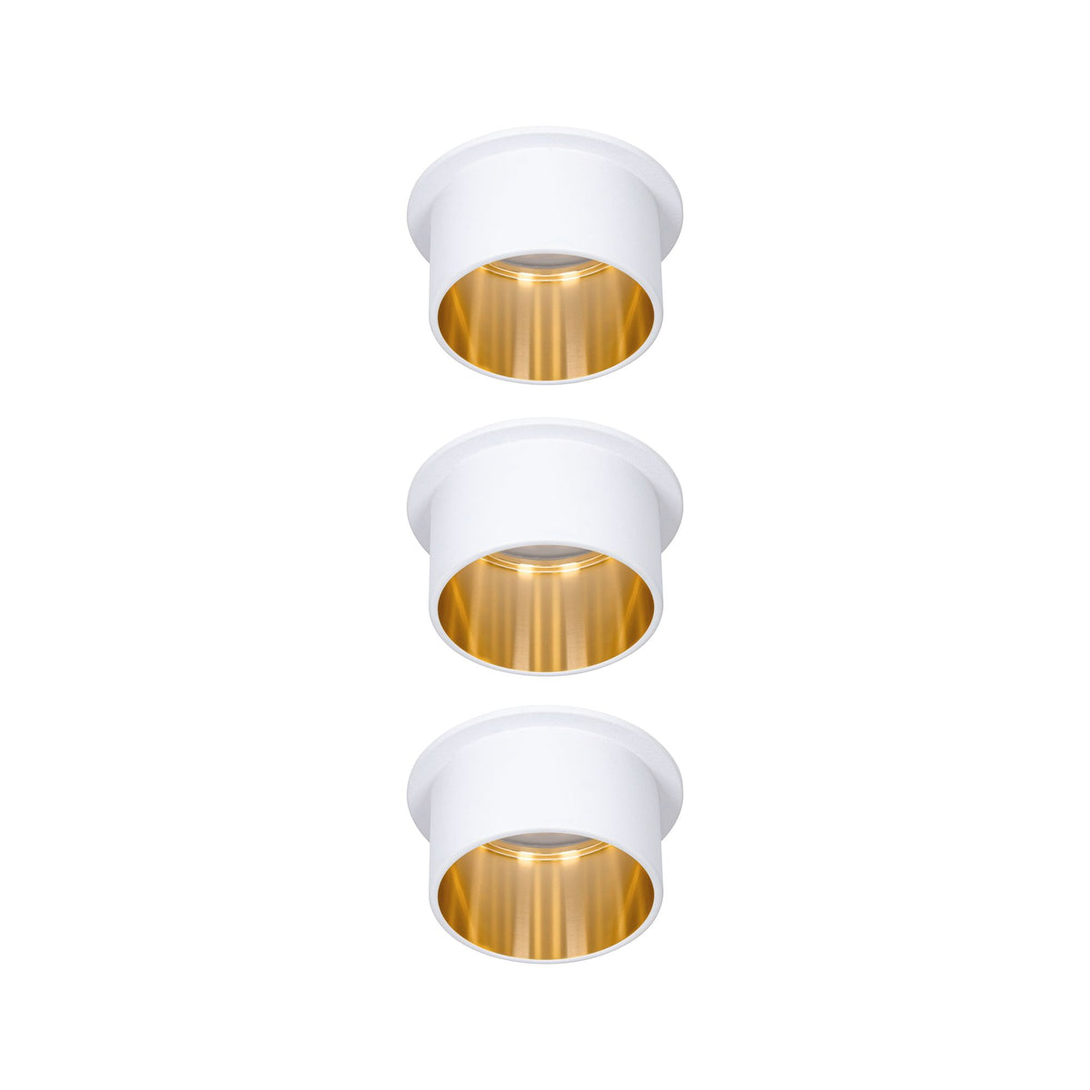 Paulmann Einbauleuchte LED Gil 6W Weiß matt#Gold IP44 2.700K 3-Stufen-dimmbar