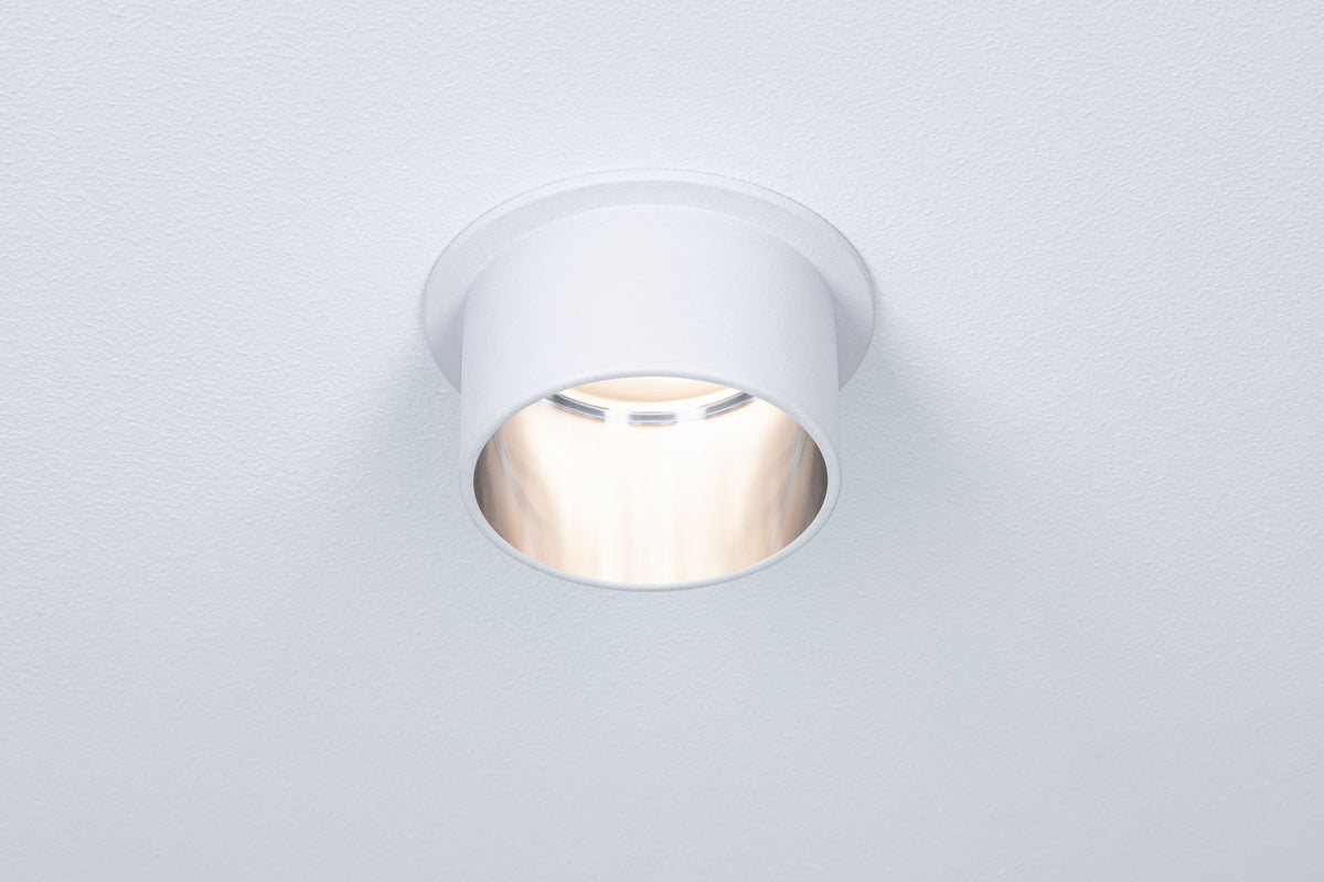 Paulmann Einbauleuchte LED Gil 6W Weiß matt#Eisen gebürstet IP44 2.700K 3-Stufen-dimmbar