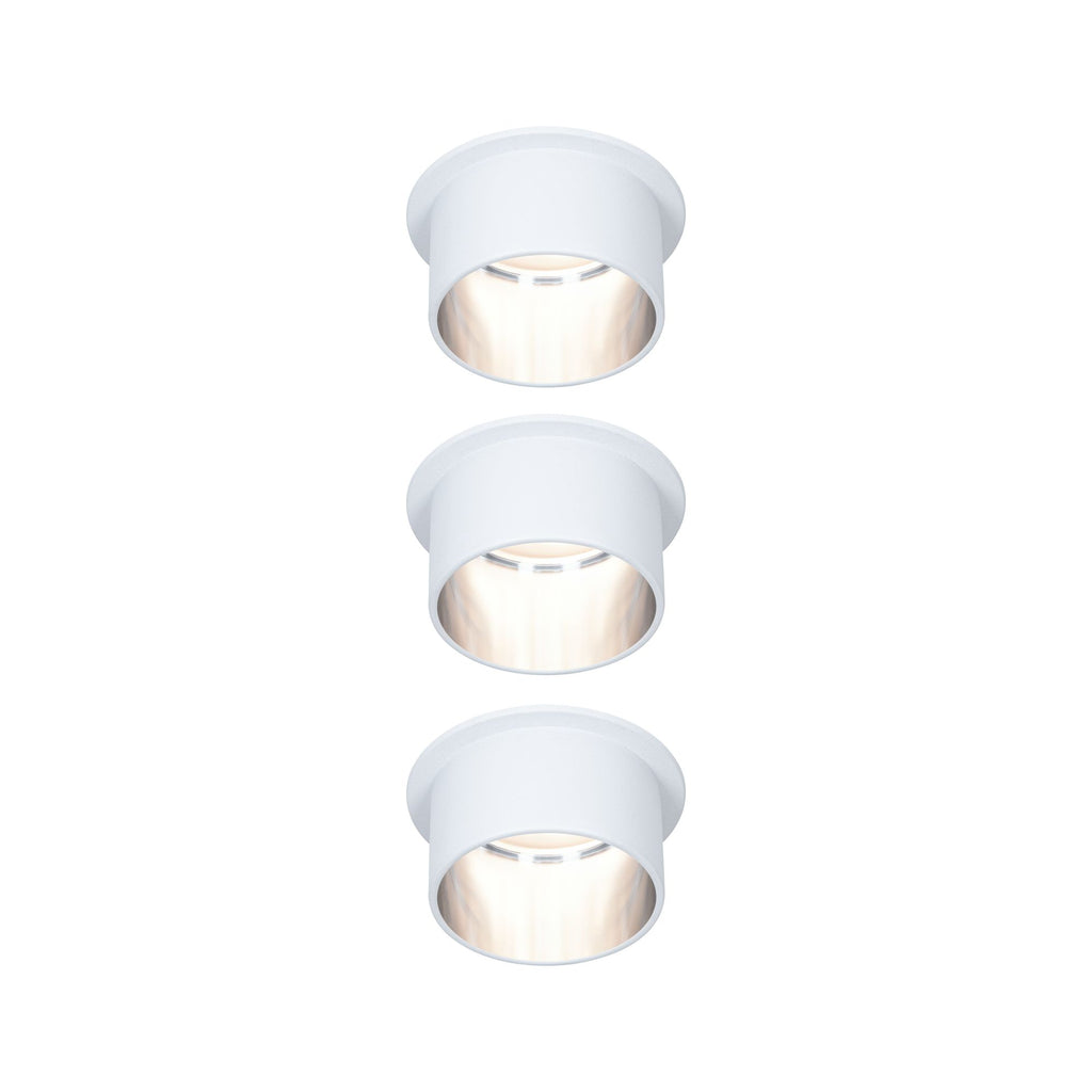 Paulmann Einbauleuchte LED Gil 6W Weiß matt#Eisen gebürstet IP44 2.700K 3-Stufen-dimmbar