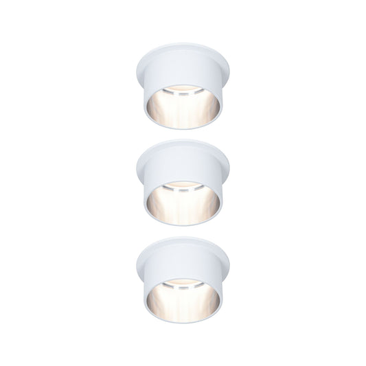Paulmann Einbauleuchte LED Gil 6W Weiß matt#Eisen gebürstet IP44 2.700K 3-Stufen-dimmbar