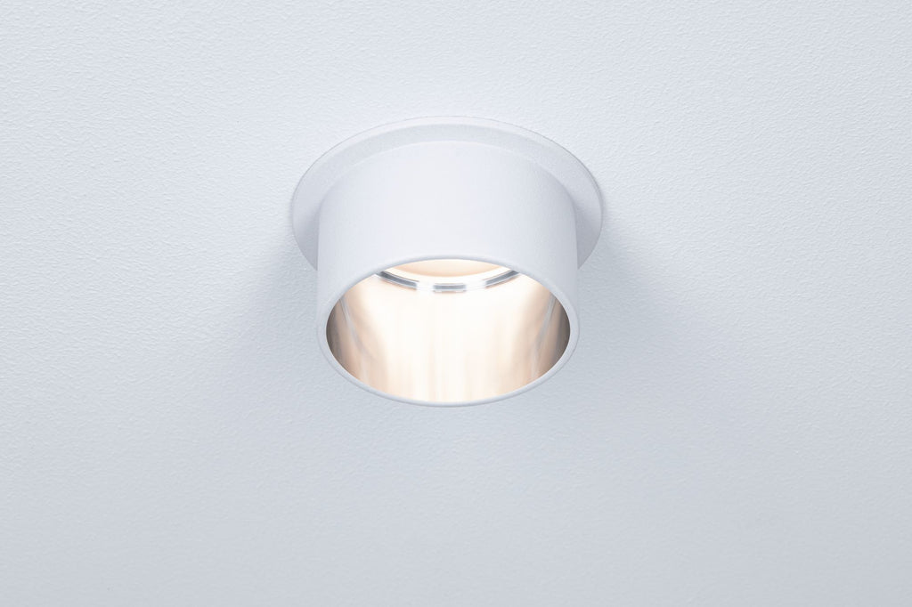 Paulmann Einbauleuchte LED Gil 6W Weiß matt#Eisen gebürstet IP44 2.700K 3-Stufen-dimmbar