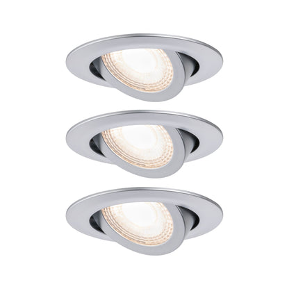 Paulmann EBL Set schwenkbar LED 3x6W 3000K 230V chrom matt/Kst