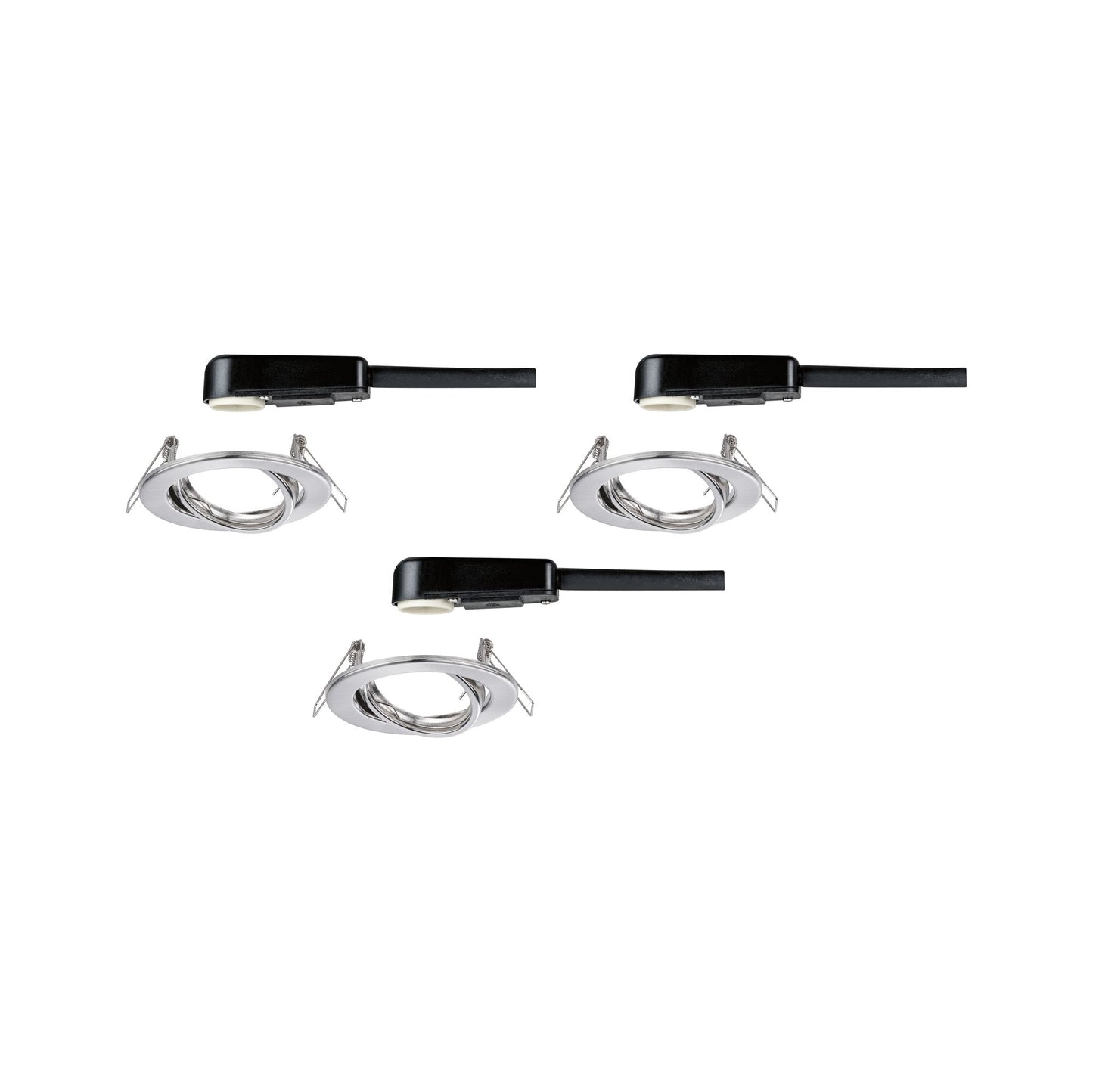 Paulmann EBL Set schwenkbar max 3x40W GU10 230V Eisen gebürstet/Metall