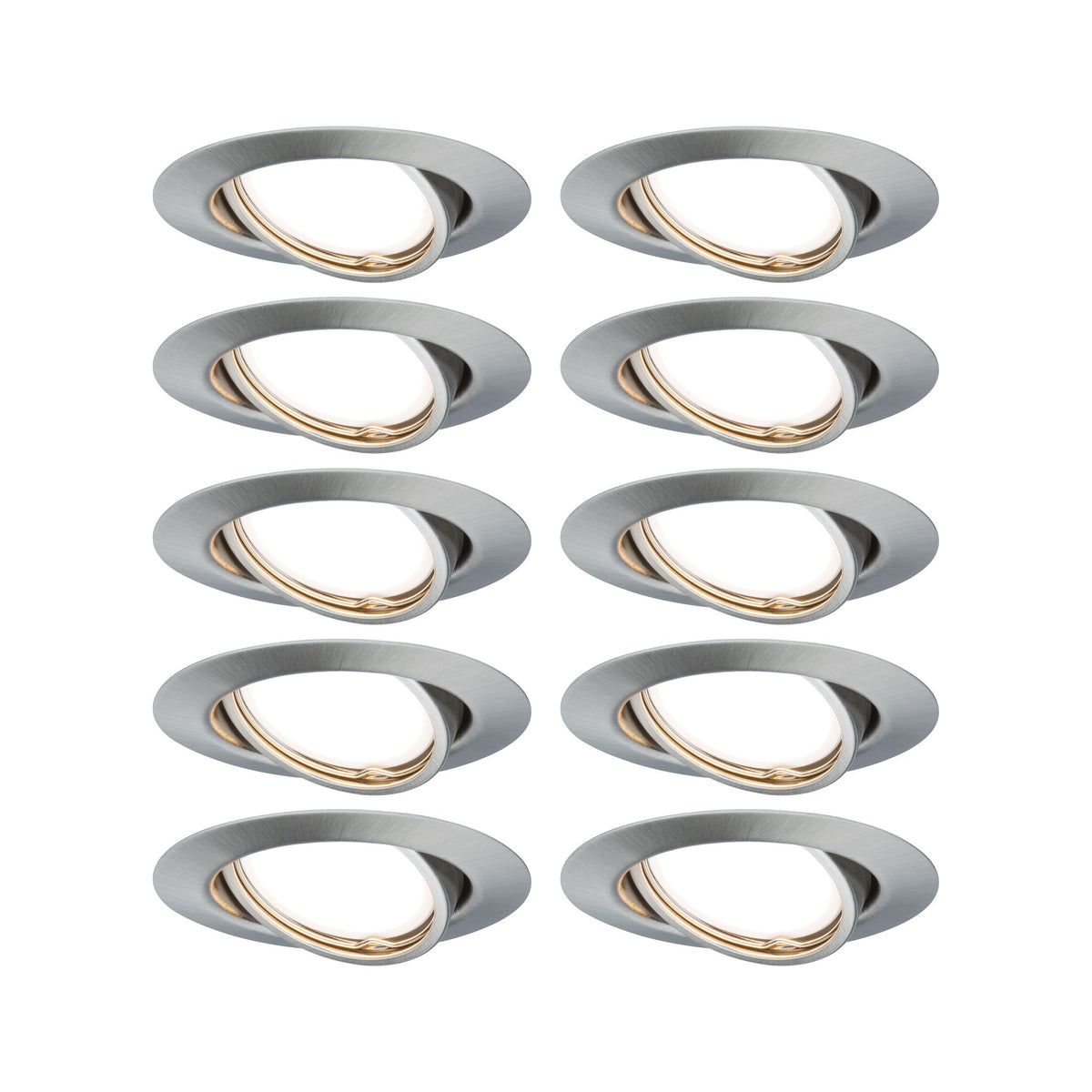 Paulmann Einbauleuchte LED Base rund max. 10x10W GU10 Eisen gebürstet