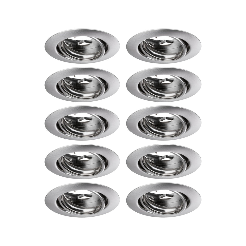 Paulmann Einbauleuchte LED Base rund max. 10x10W GU10 Eisen gebürstet