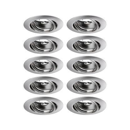 Paulmann Einbauleuchte LED Base rund max. 10x10W GU10 Eisen gebürstet