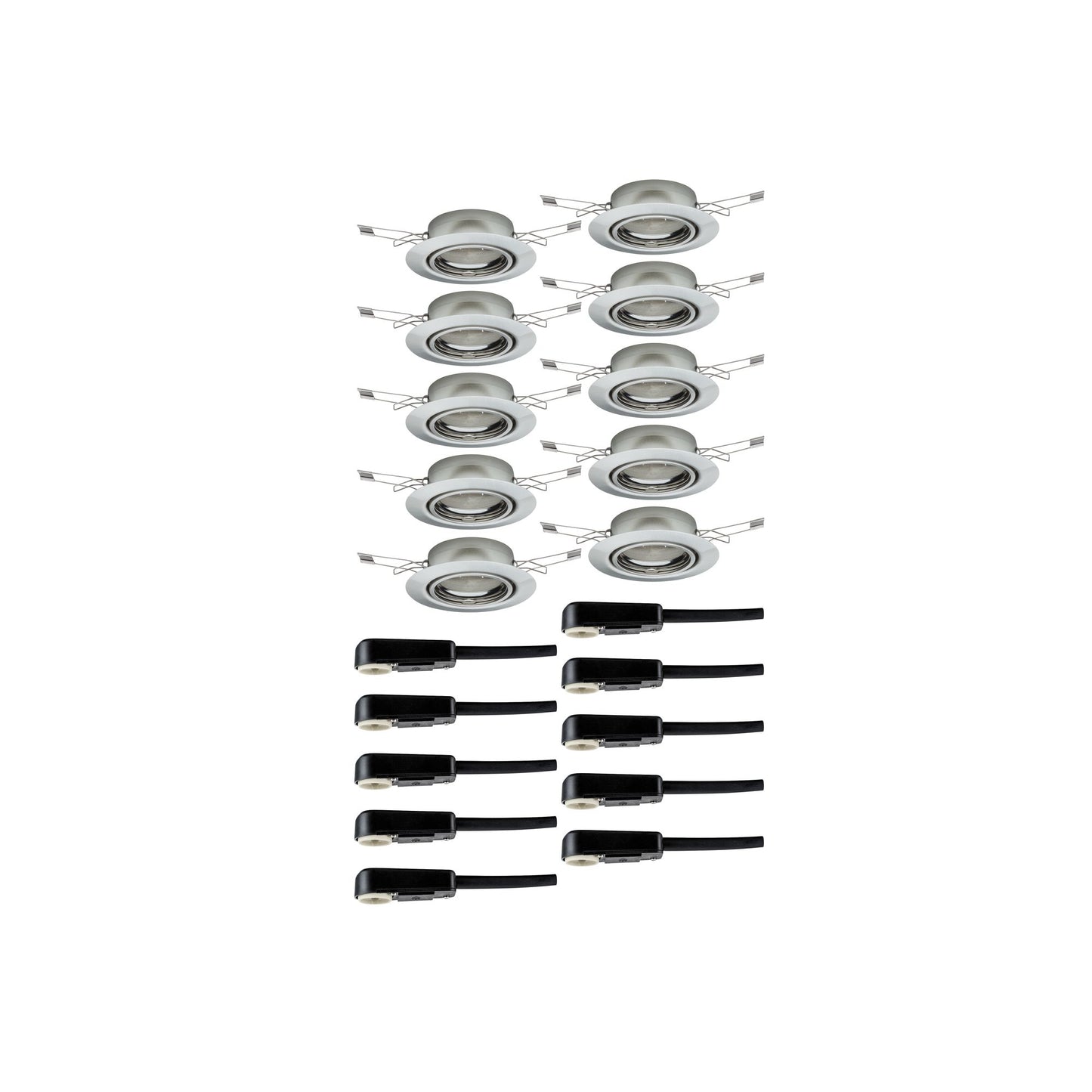 Paulmann Einbauleuchte LED Base rund max. 10x10W GU10 Eisen gebürstet