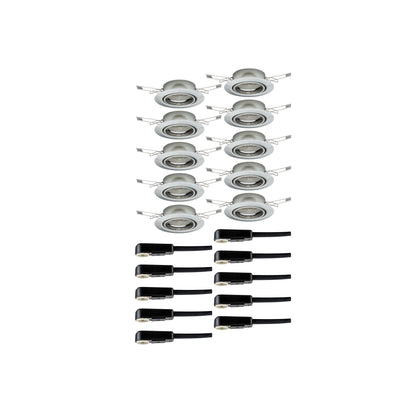 Paulmann Einbauleuchte LED Base rund max. 10x10W GU10 Eisen gebürstet