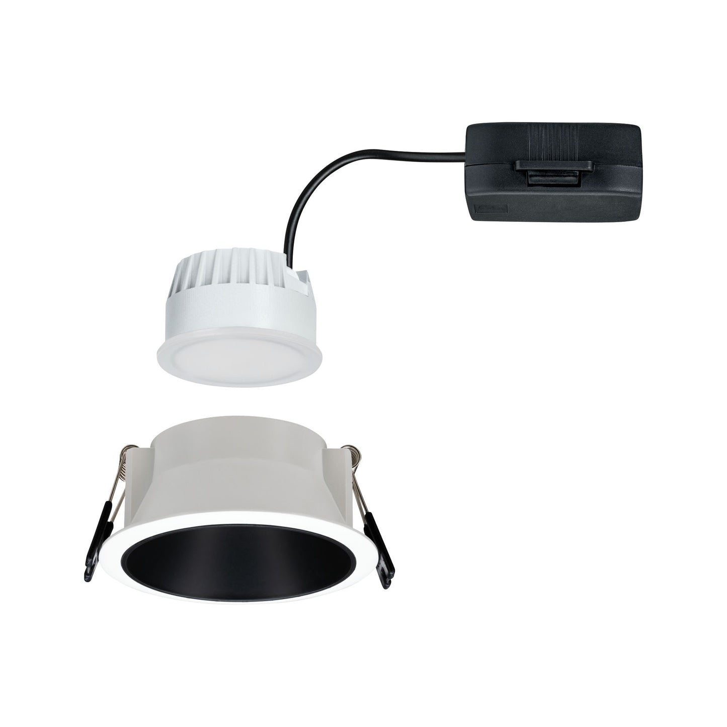 Paulmann Einbauleuchte LED Cole 6,5W Weiß/Schwarz matt 3-Stufen-dimmbar 2700K Warmweiß