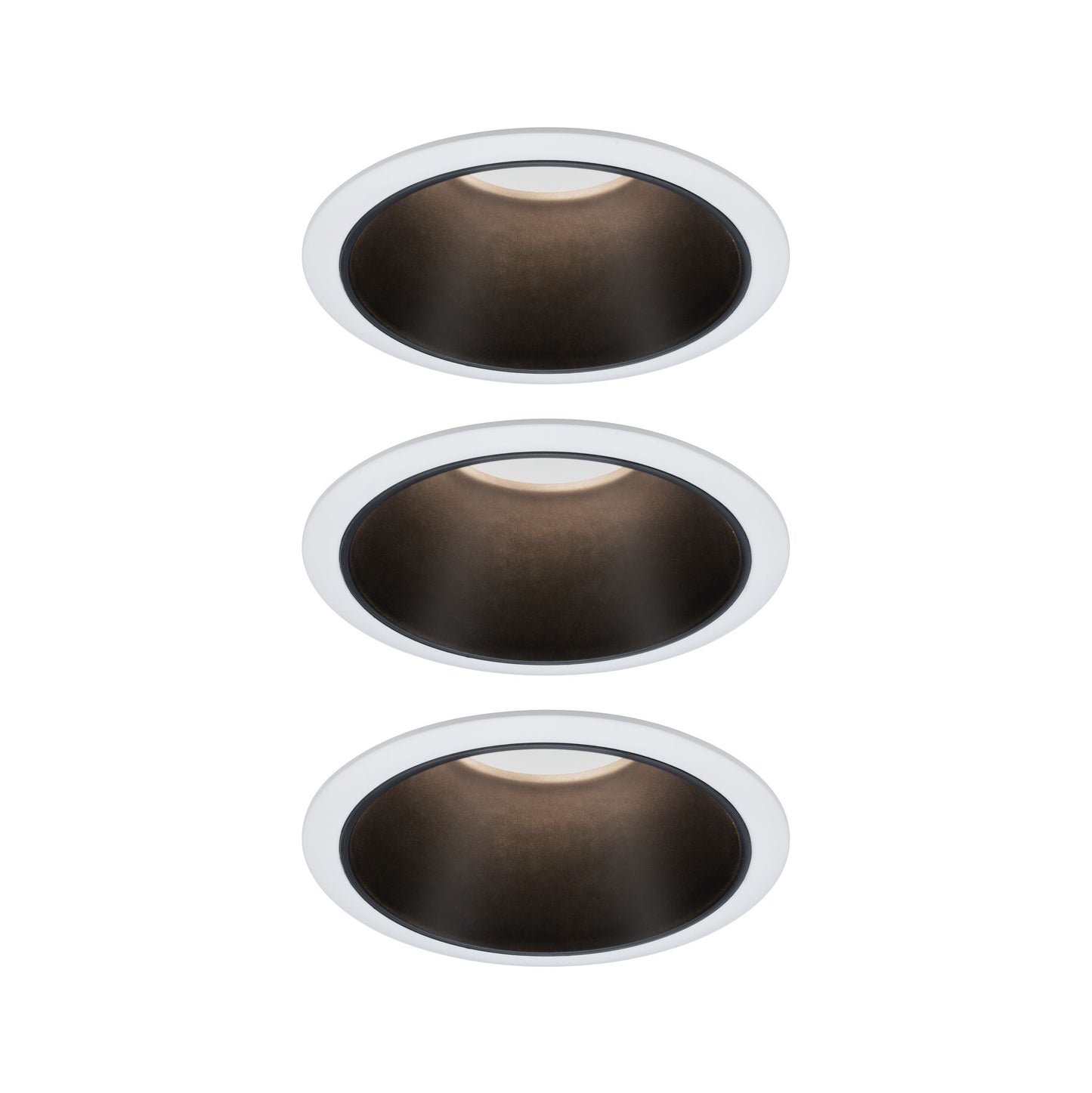 Paulmann Einbauleuchte LED Cole 3x6,5W Weiß/Schwarz matt 3-Stufen-dimmbar 2700K Warmweiß