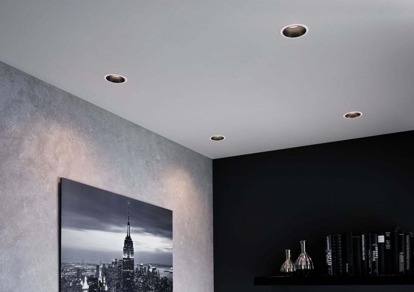 Paulmann Einbauleuchte LED Cole 3x6,5W Weiß/Schwarz matt 3-Stufen-dimmbar 2700K Warmweiß