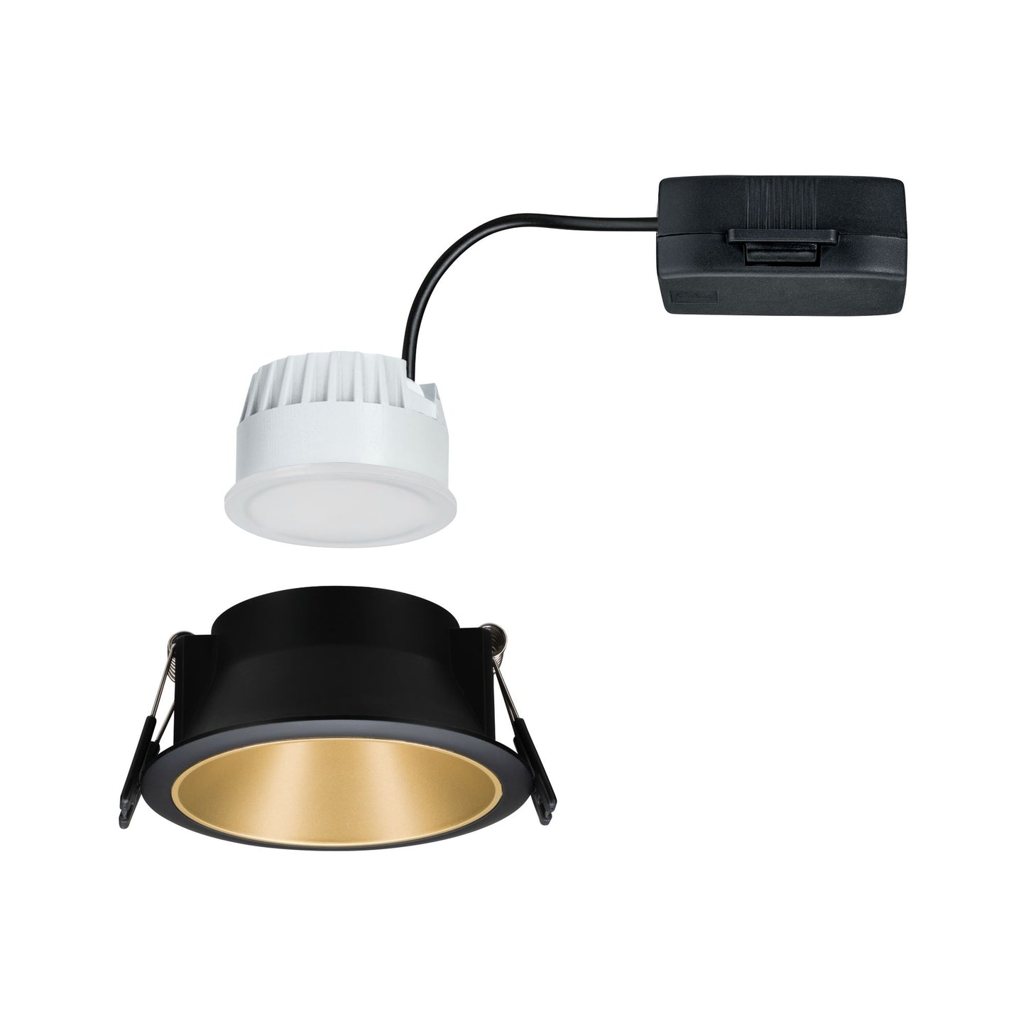 Paulmann Einbauleuchte LED Cole 6,5W Schwarz/Gold matt 3-Stufen-dimmbar 2700K Warmweiß