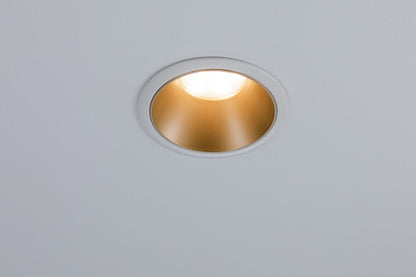 Paulmann Einbauleuchte LED Cole 6,5W Weiß/Gold matt 3-Stufen-dimmbar 2700K Warmweiß