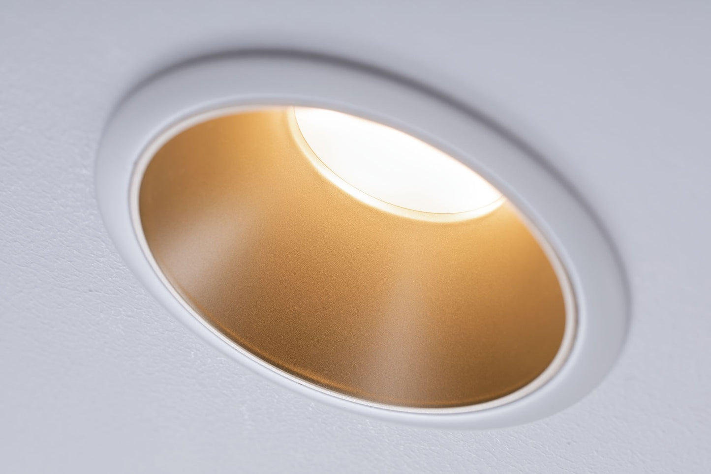 Paulmann Einbauleuchte LED Cole 6,5W Weiß/Gold matt 3-Stufen-dimmbar 2700K Warmweiß