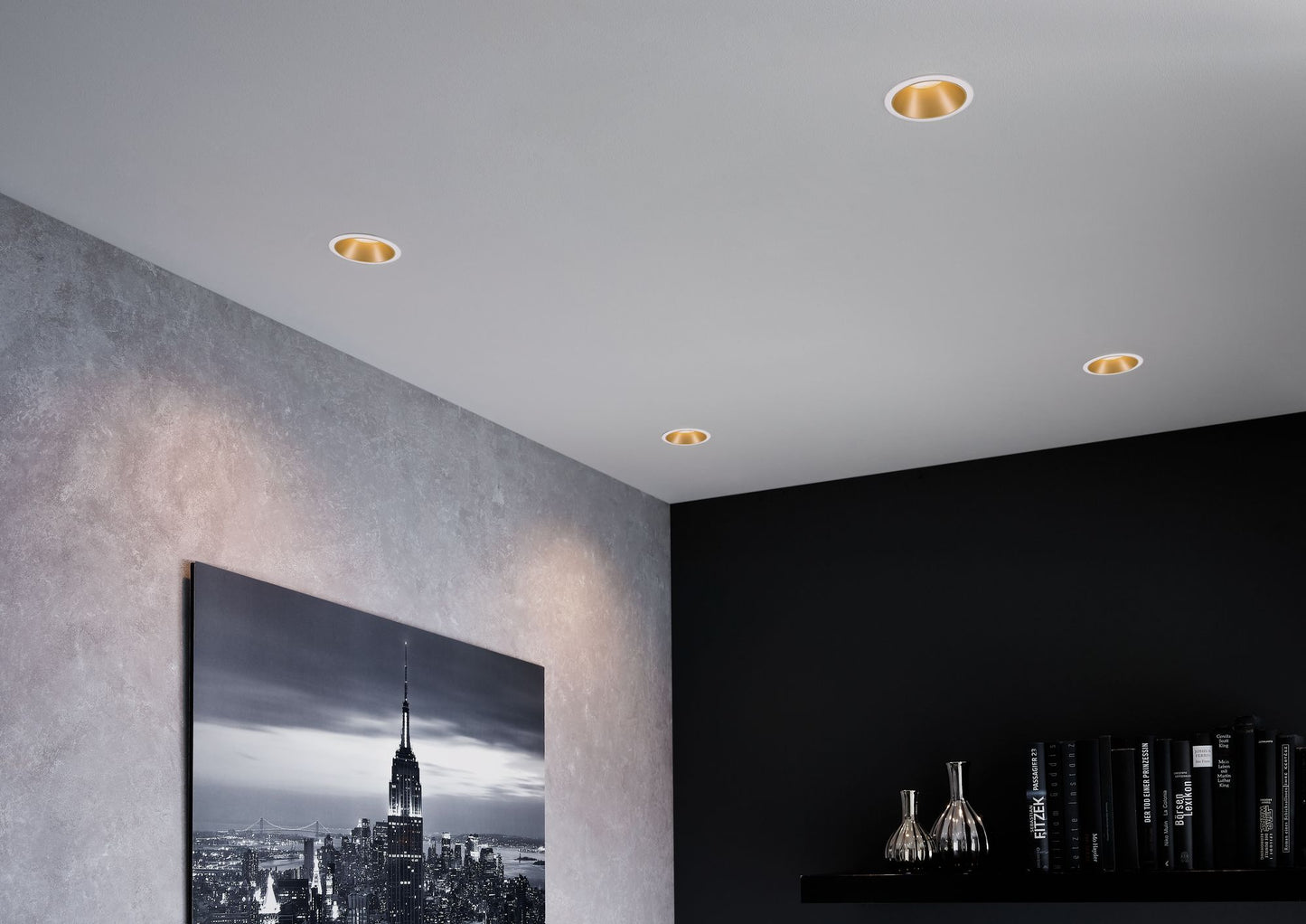 Paulmann Einbauleuchte LED Cole 6,5W Weiß/Gold matt 3-Stufen-dimmbar 2700K Warmweiß
